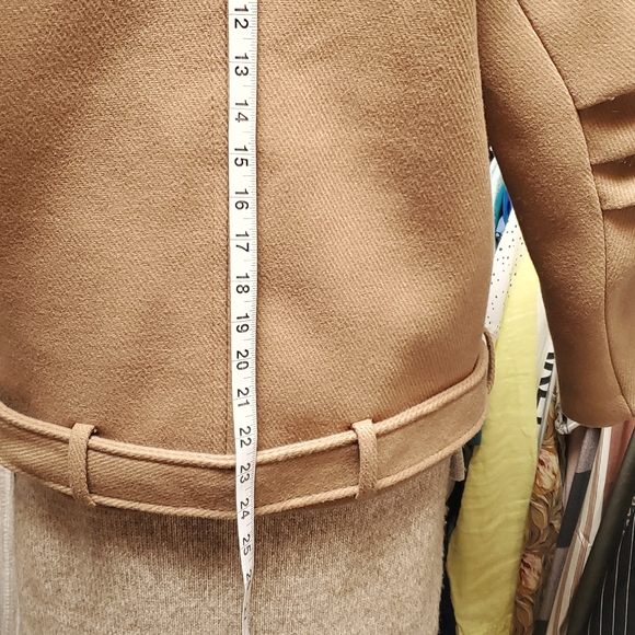 H&M wool blend Long biker jacket, Size 2 - Picture 10 of 16